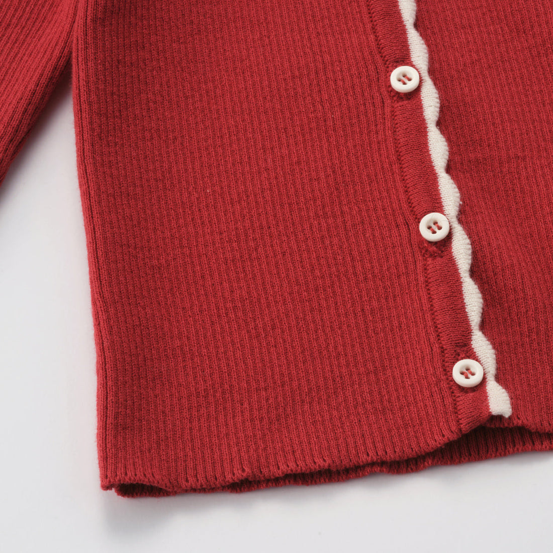 Susu and Cra knitwear Susu and Cra Mini Flash Knit Cardigan - Red