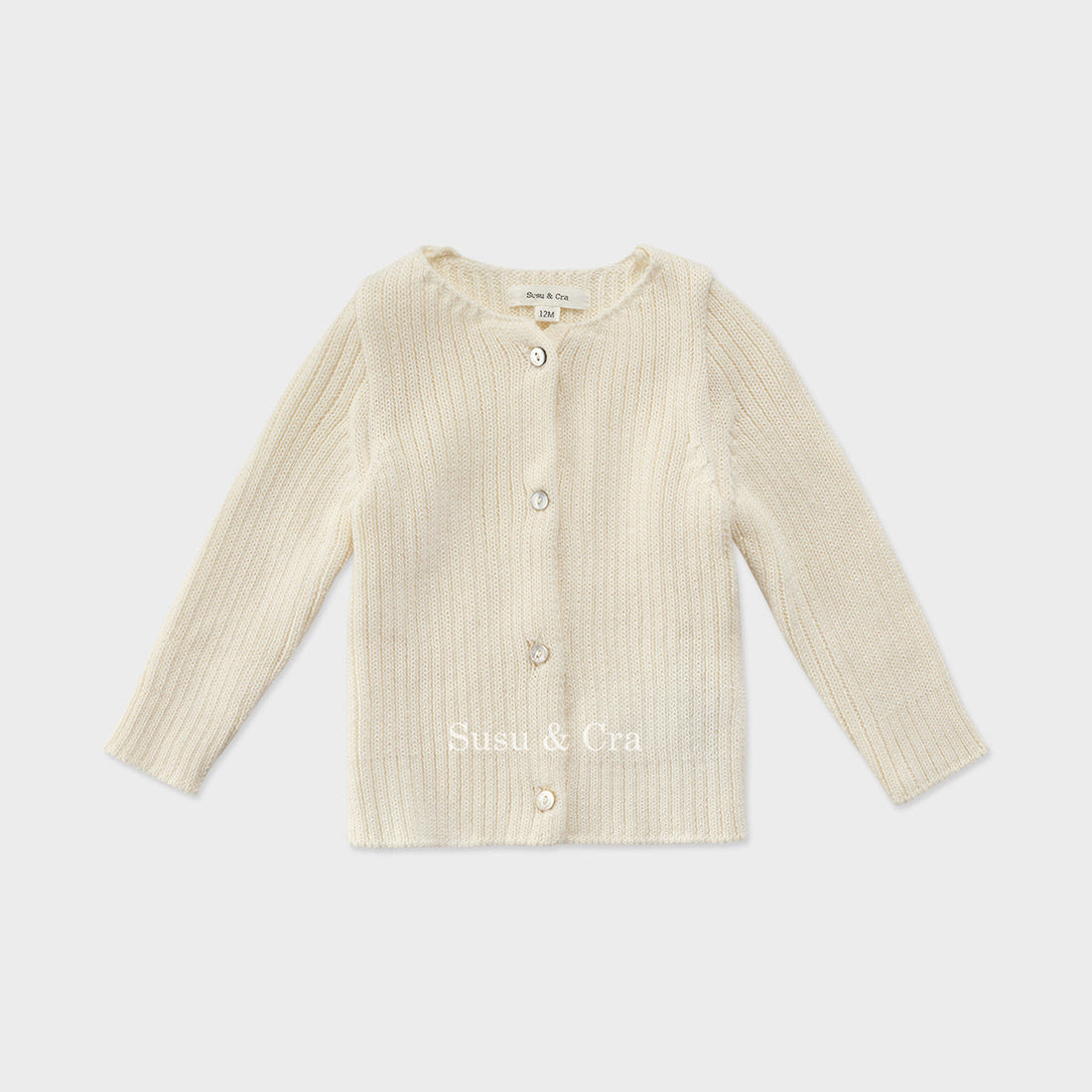 Susu and Cra knitwear Susu and Cra Mini Wake Knit Cardigan - Ivory