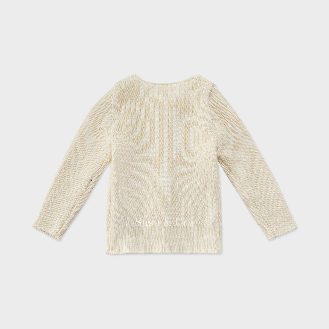 Susu and Cra knitwear Susu and Cra Mini Wake Knit Cardigan - Ivory