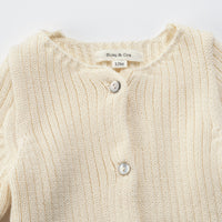 Susu and Cra knitwear Susu and Cra Mini Wake Knit Cardigan - Ivory