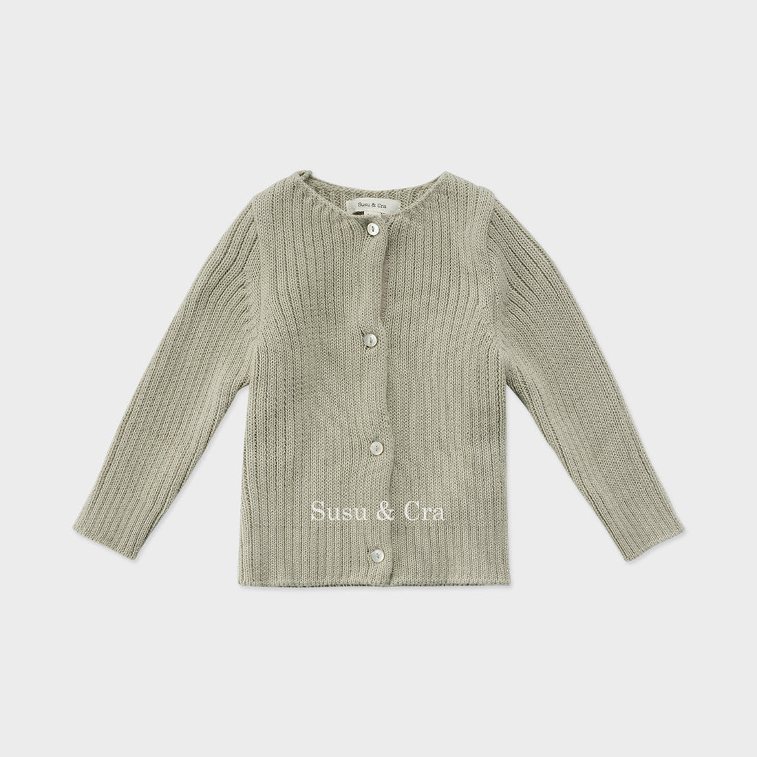 Susu and Cra knitwear Susu and Cra Mini Wake Knit Cardigan - Mint