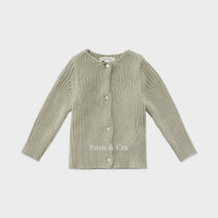 Susu and Cra knitwear Susu and Cra Mini Wake Knit Cardigan - Mint