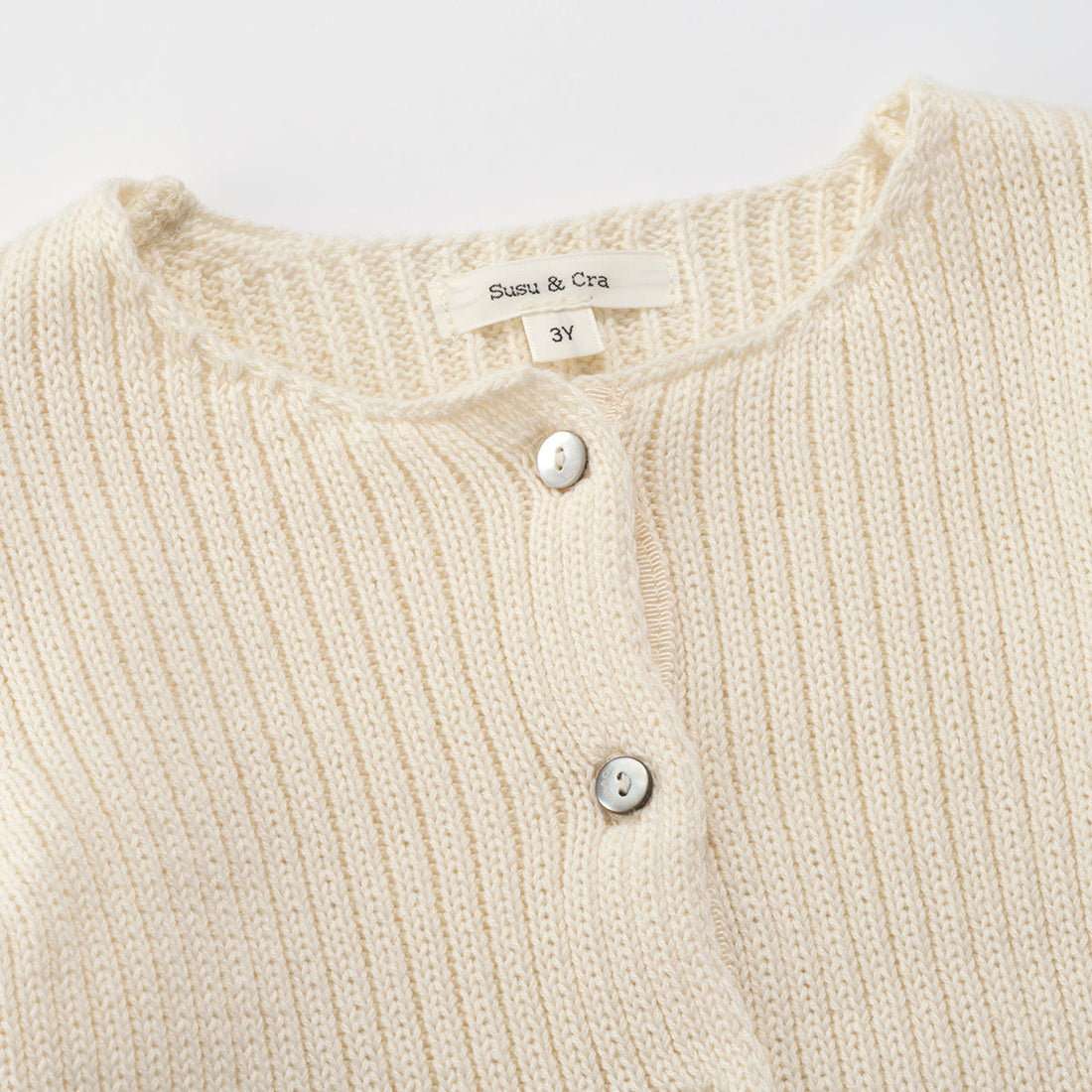 Susu and Cra knitwear Susu and Cra Wake Knit Cardigan - Ivory