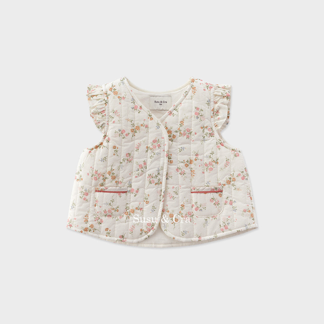 Susu and Cra Outerwear Susu and Cra Mini Linnea Padding Vest - Cream