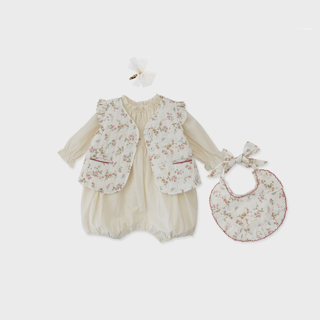 Susu and Cra Outerwear Susu and Cra Mini Linnea Padding Vest - Cream