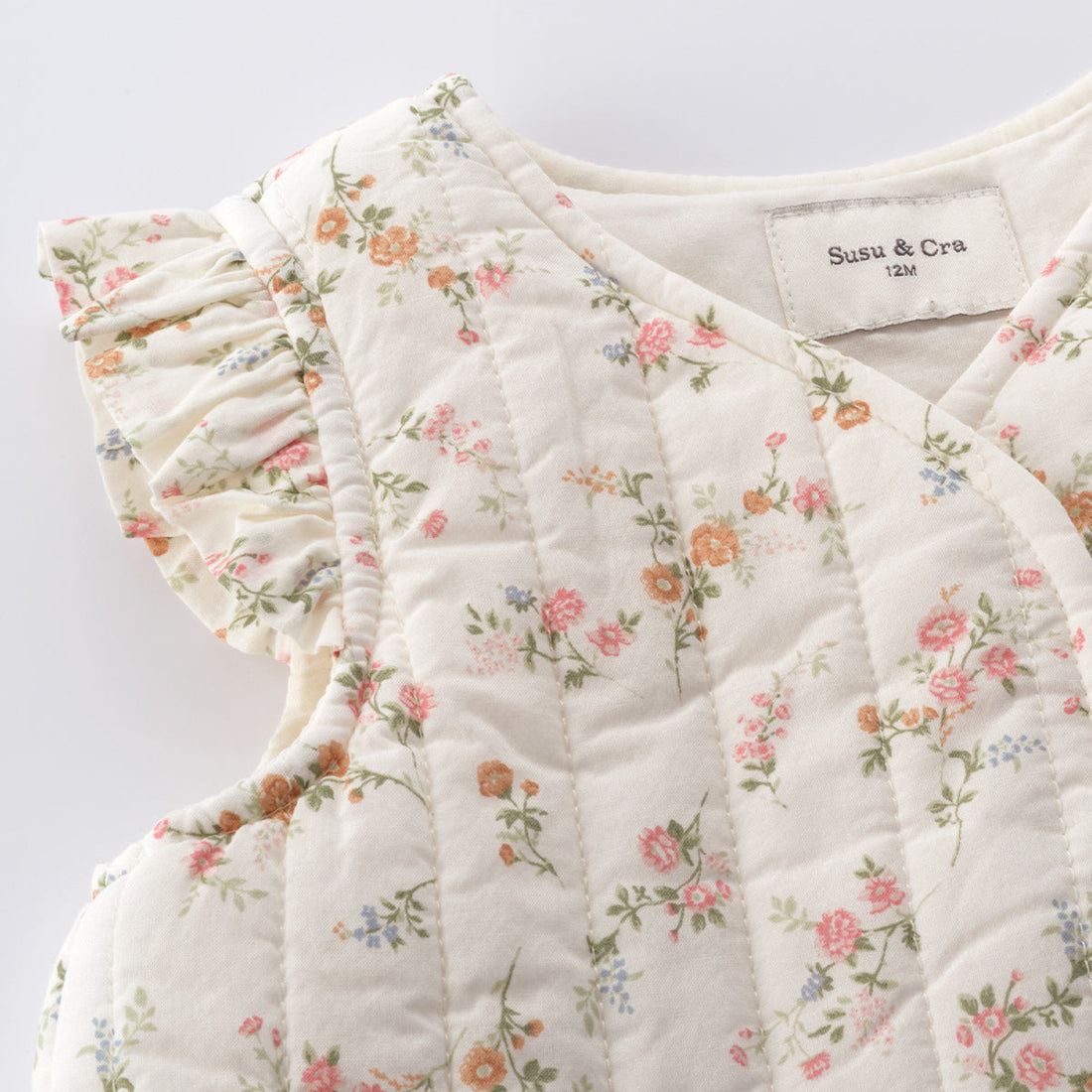 Susu and Cra Outerwear Susu and Cra Mini Linnea Padding Vest - Cream