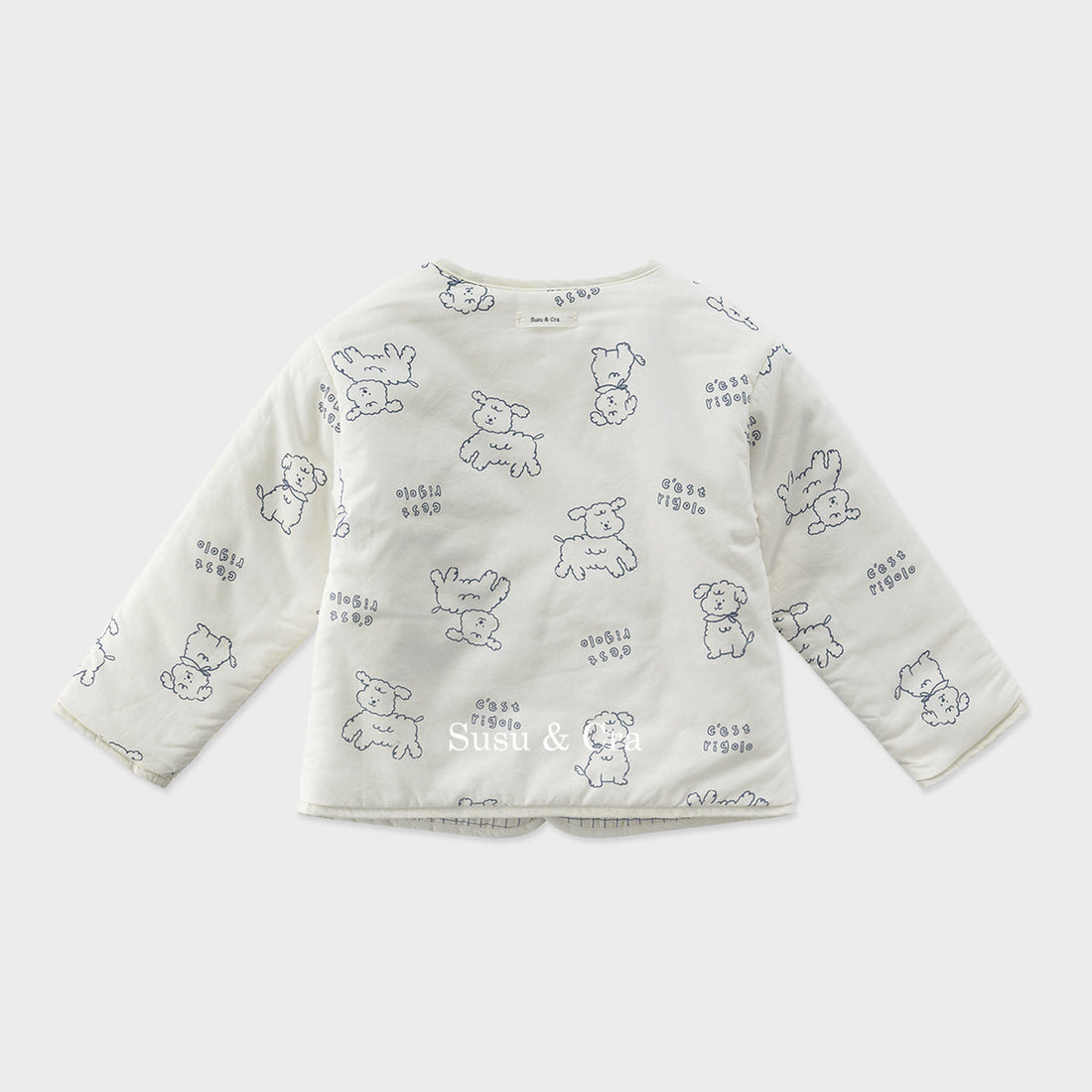 Susu and Cra Outerwear Susu and Cra Rigolo Reversible Padding Jumper - Blue