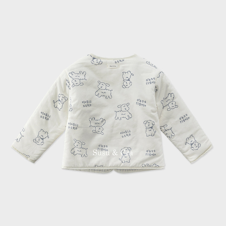 Susu and Cra Outerwear Susu and Cra Rigolo Reversible Padding Jumper - Blue