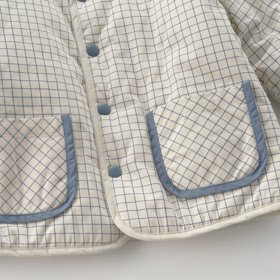 Susu and Cra Outerwear Susu and Cra Rigolo Reversible Padding Jumper - Blue