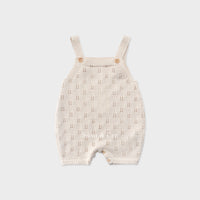 Susu and Cra rompers Susu and Cra Mini Frankie Knit Romper - Light Beige