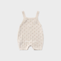 Susu and Cra rompers Susu and Cra Mini Frankie Knit Romper - Light Beige