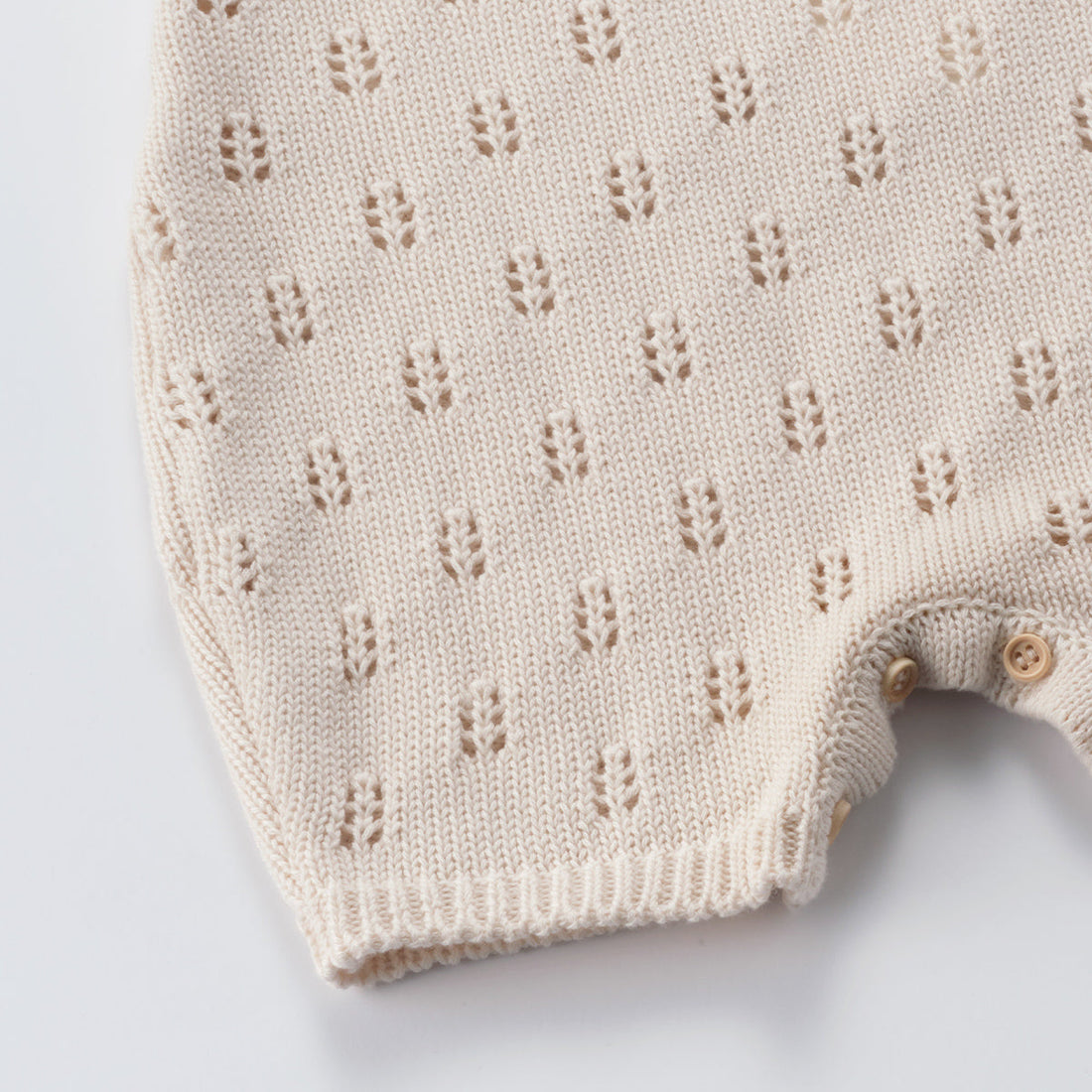 Susu and Cra rompers Susu and Cra Mini Frankie Knit Romper - Light Beige