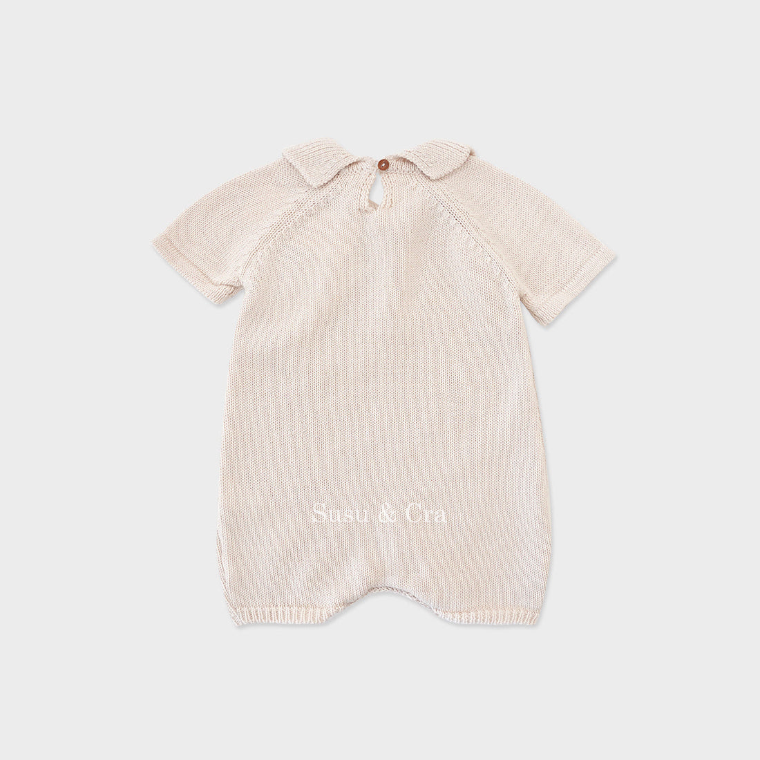 Susu and Cra rompers Susu and Cra Mini Kevin Knit Romper - Light Beige