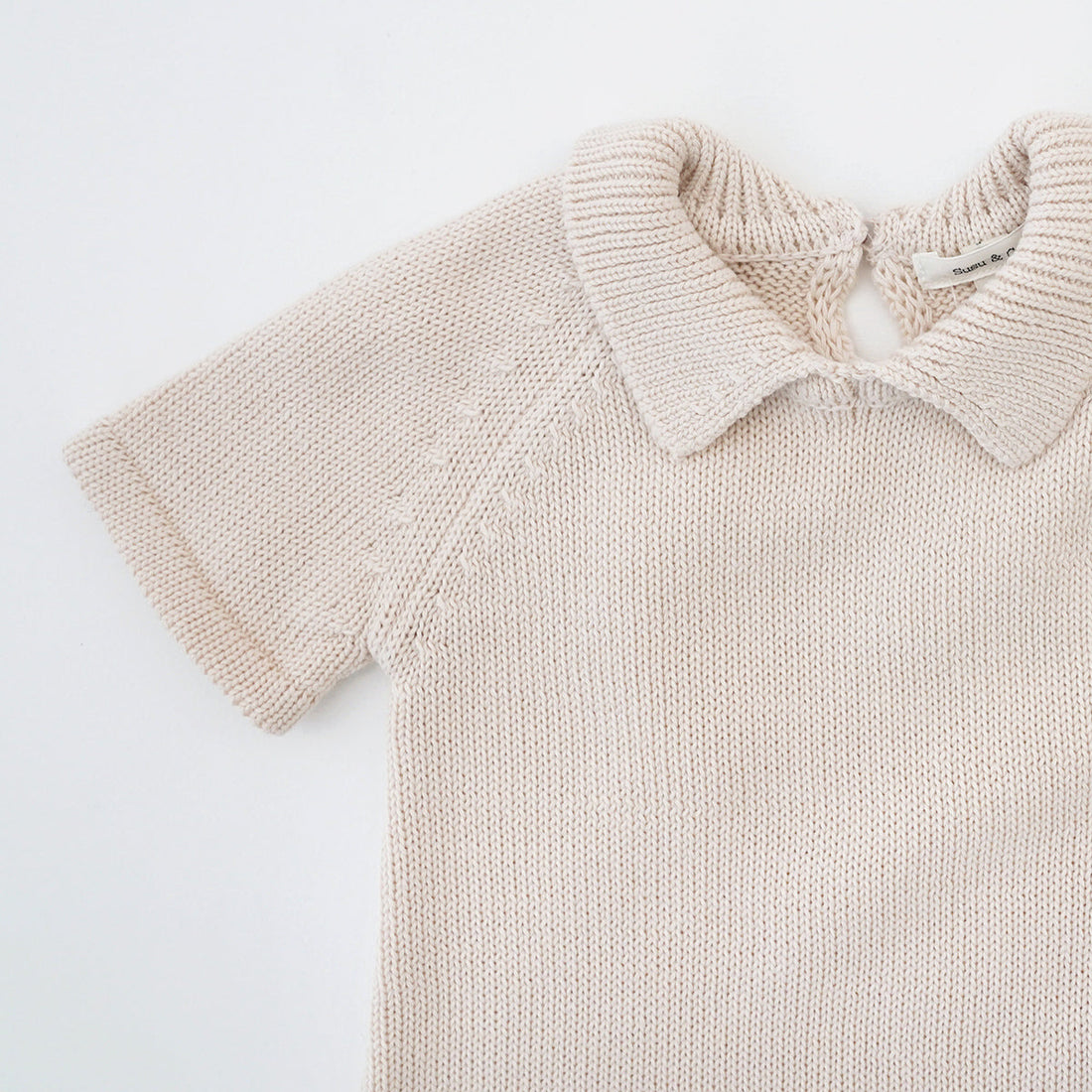 Susu and Cra rompers Susu and Cra Mini Kevin Knit Romper - Light Beige