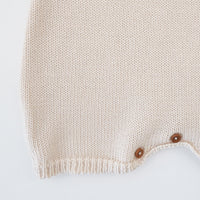 Susu and Cra rompers Susu and Cra Mini Kevin Knit Romper - Light Beige
