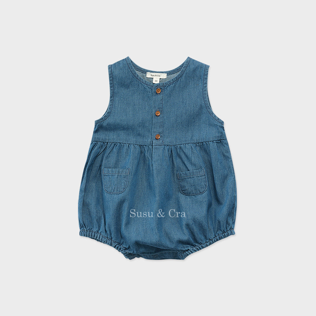 Susu and Cra rompers Susu and Cra Mini Loneiseu Denim Romper