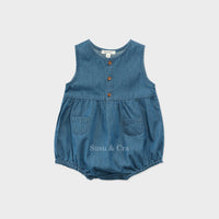 Susu and Cra rompers Susu and Cra Mini Loneiseu Denim Romper