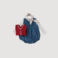 Susu and Cra rompers Susu and Cra Mini Loneiseu Denim Romper