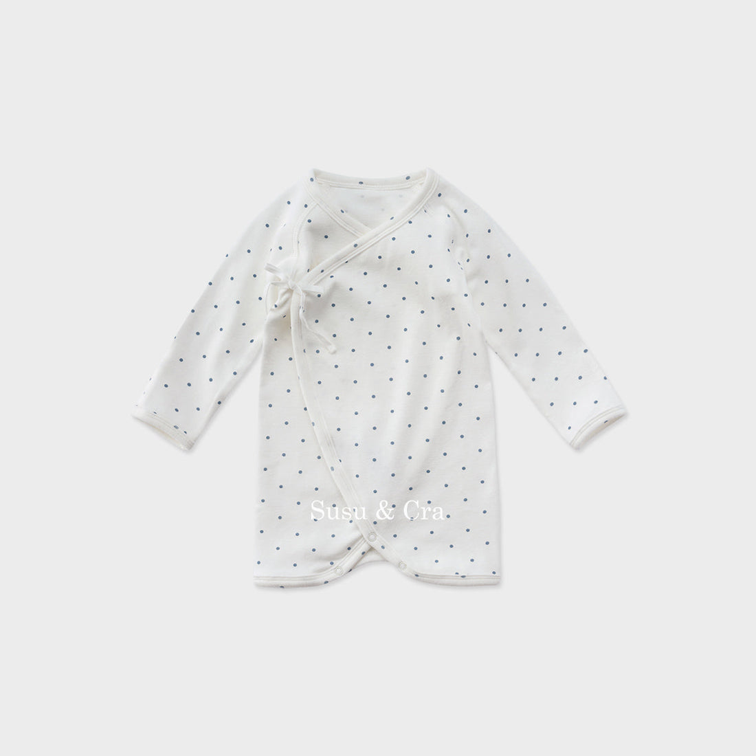 Susu and Cra rompers Susu and Cra Mini Sewell Dot Newborn Gown - White