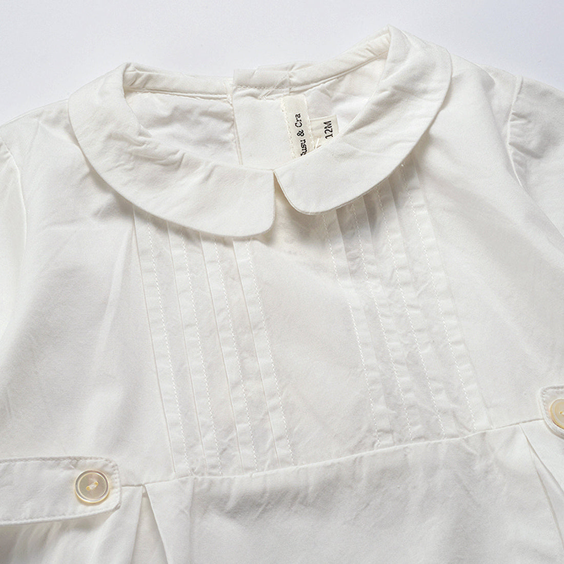 Susu and Cra rompers Susu and Cra Mini Veining Romper - White