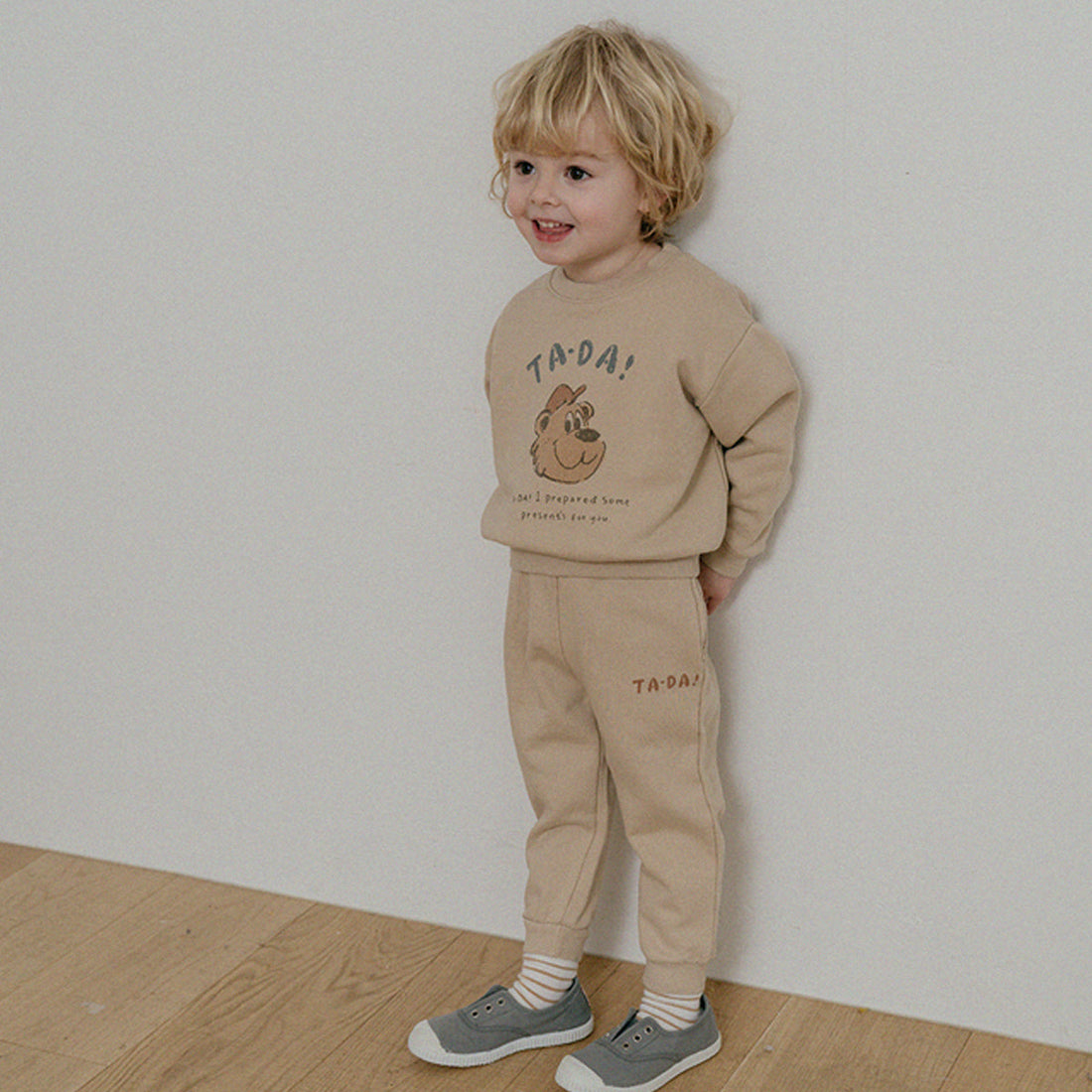 Susu and Cra sets Susu and Cra Bretton Top and Bottom Clothes - Beige