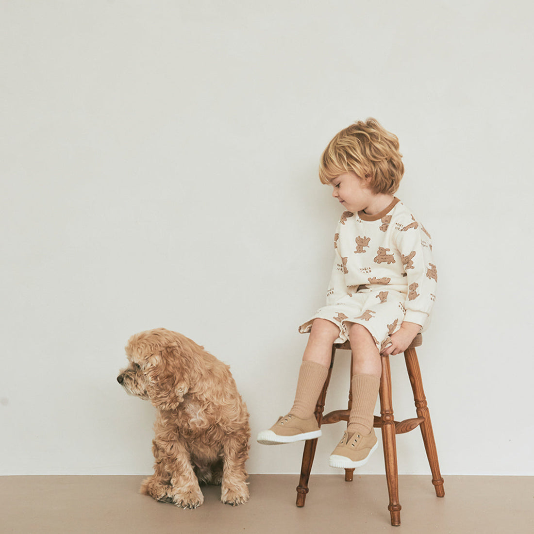 Susu and Cra sets Susu and Cra Chiot Rigolo Set - Cream
