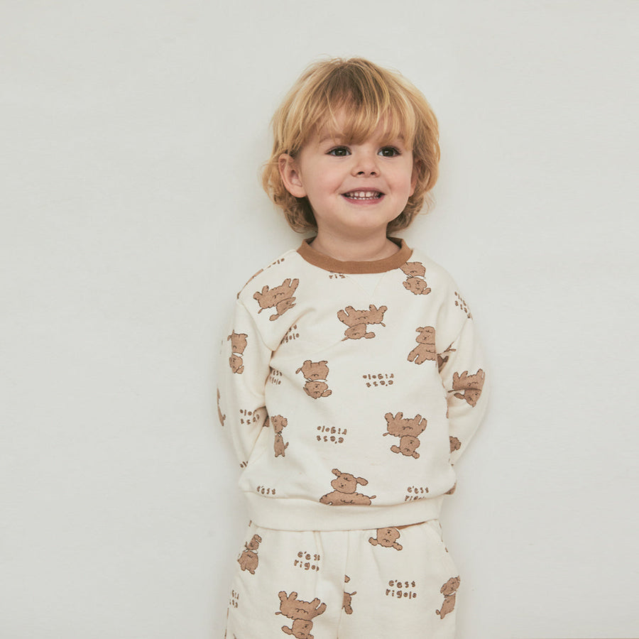 Susu and Cra sets Susu and Cra Chiot Rigolo Set - Cream
