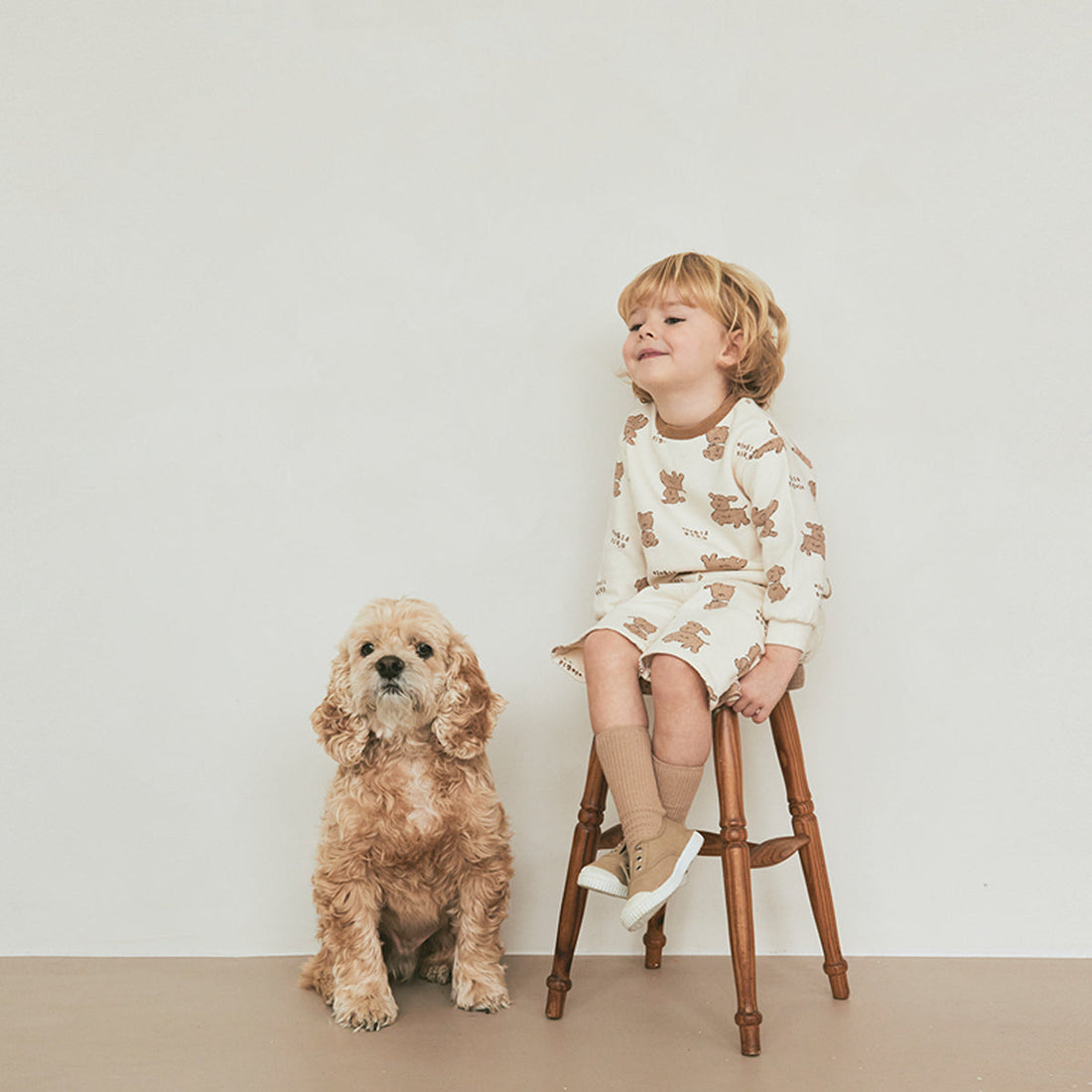 Susu and Cra sets Susu and Cra Chiot Rigolo Set - Cream