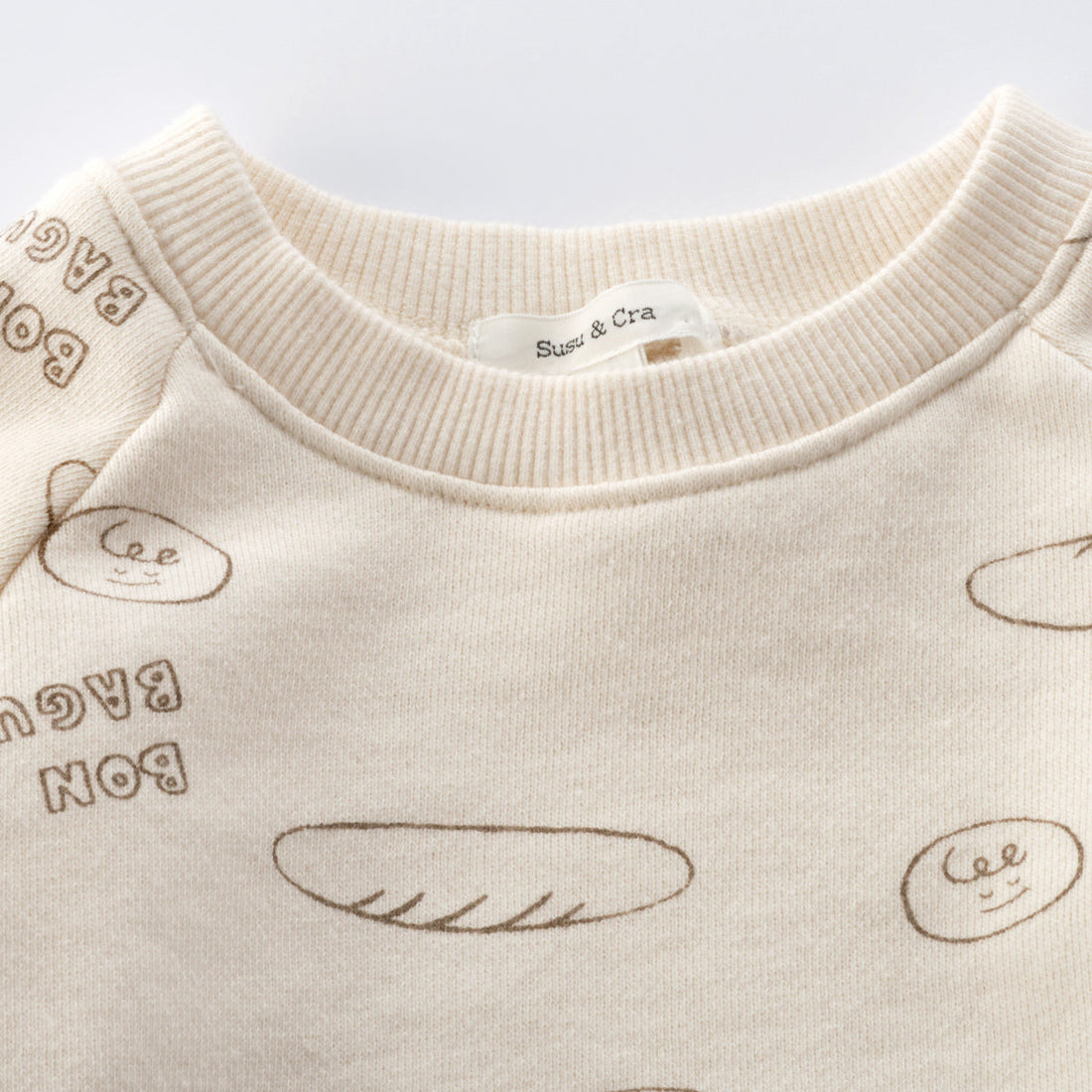 Susu and Cra sets Susu and Cra Mini Baguette Play Top and Bottom Clothes - Cream