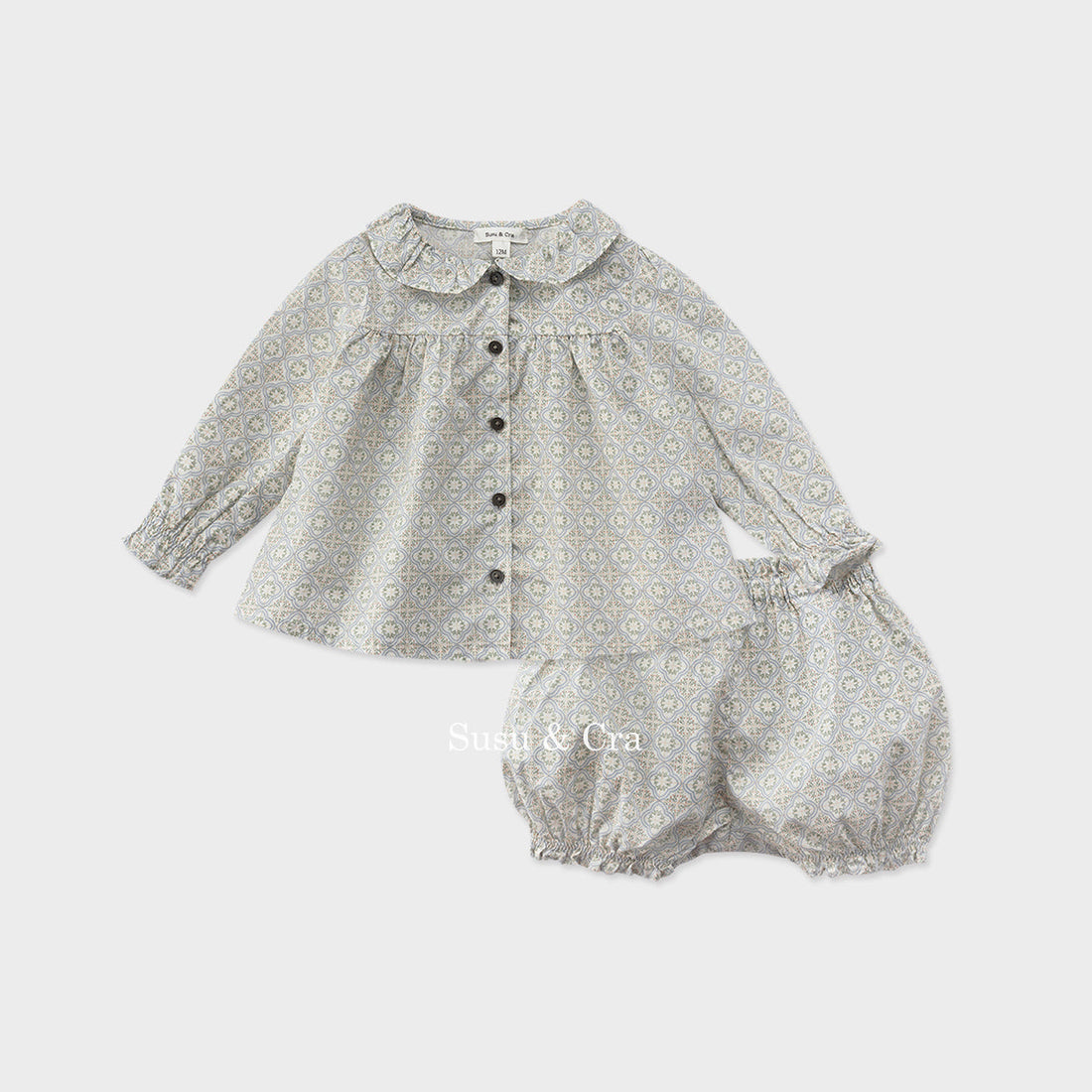 Susu and Cra sets Susu and Cra Mini Dana Frill Top and Bottom Clothes - Mint