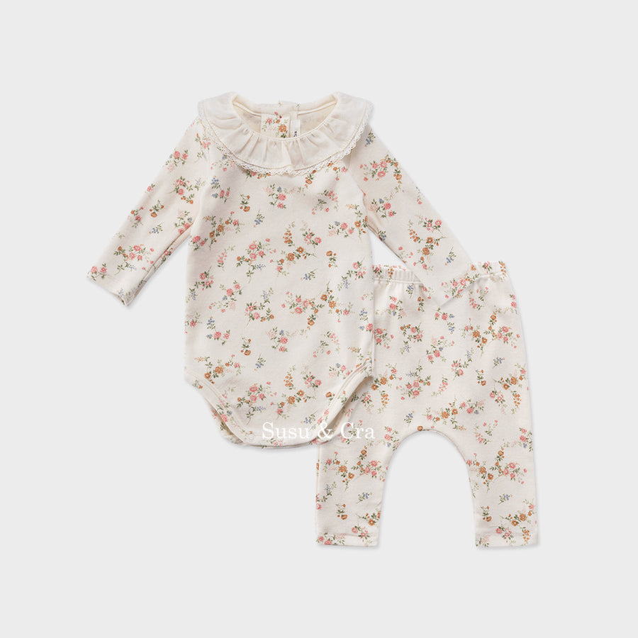 Susu and Cra sets Susu and Cra Mini Linnea Bodysuit Set - Cream