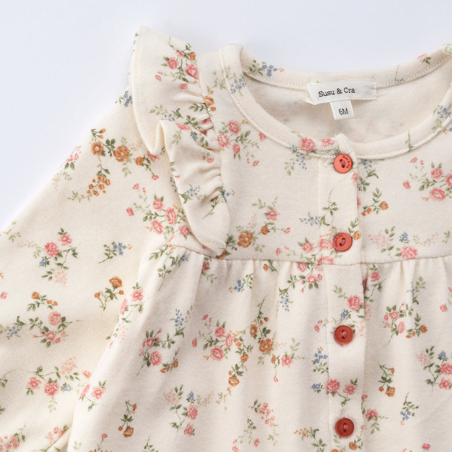 Susu and Cra sets Susu and Cra Mini Linnea Top and Bottom Clothes 3Set - Cream