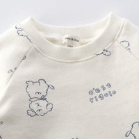 Susu and Cra sets Susu and Cra Mini Rigolo Play Top and Bottom Clothes - White