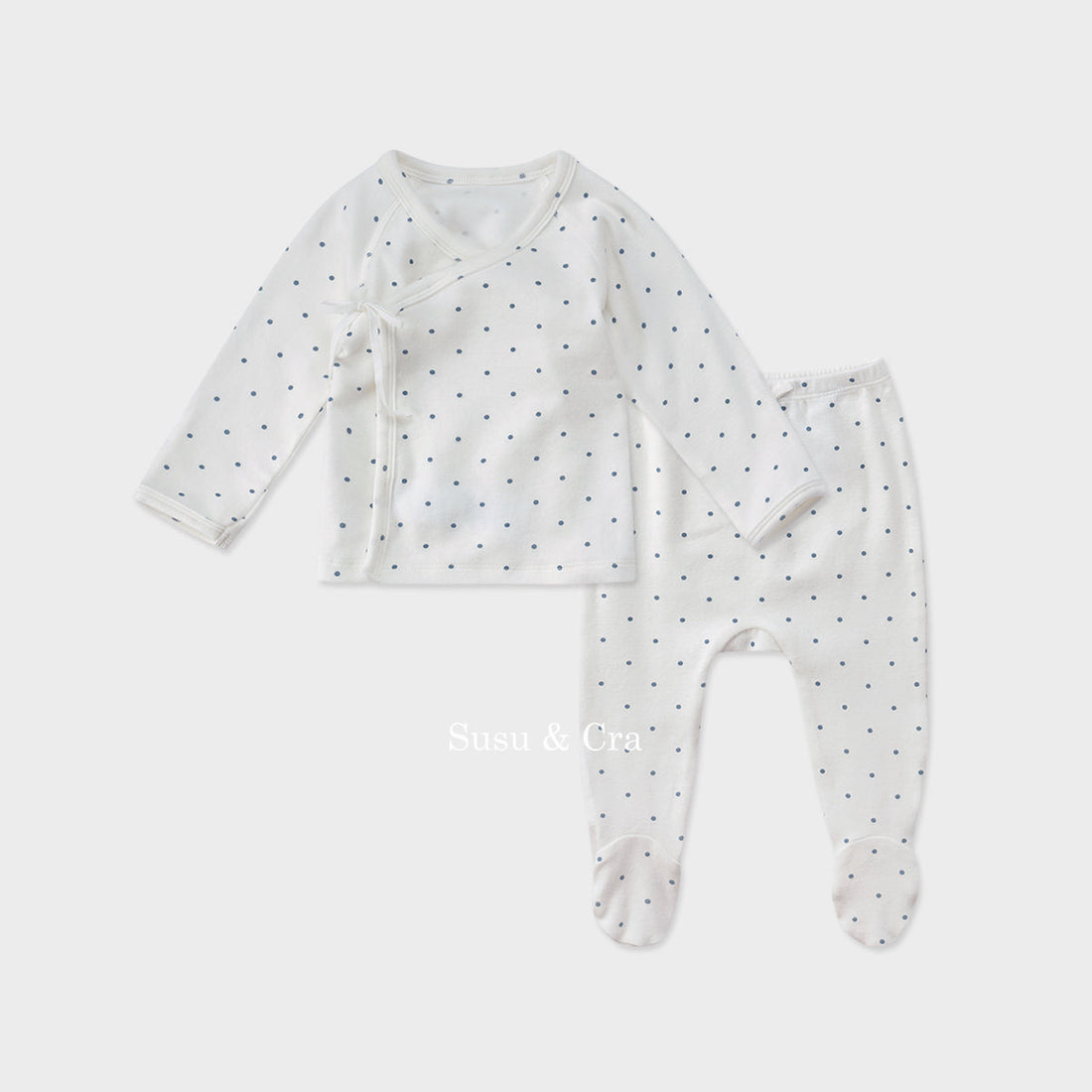 Susu and Cra sets Susu and Cra Mini Sewell Dot Newborn Set - White