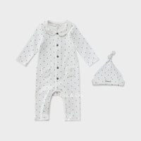 Susu and Cra sets Susu and Cra Mini Sewell Dot Romper Set - White