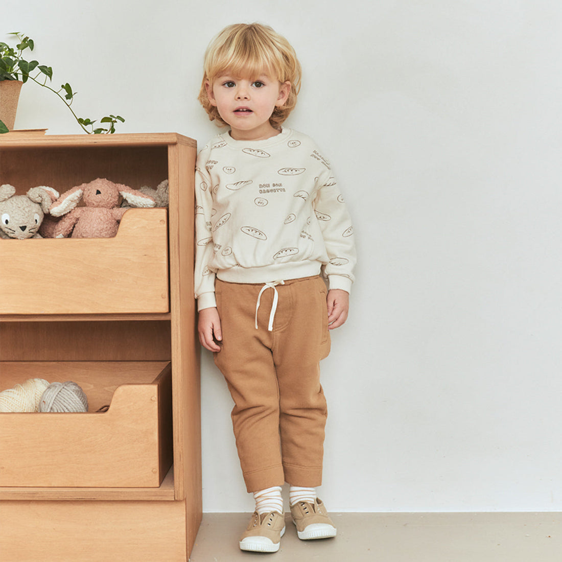 Susu and Cra sweatshirts Susu and Cra Baguette Play Sweatshirt - Cream