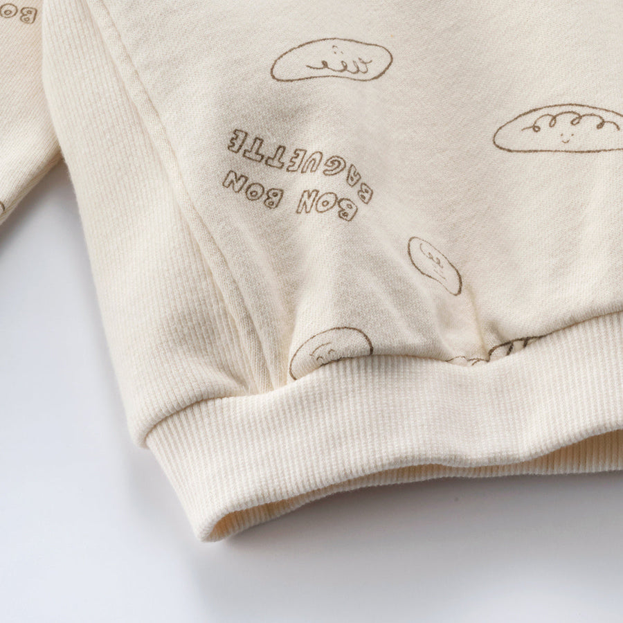 Susu and Cra sweatshirts Susu and Cra Baguette Play Sweatshirt - Cream