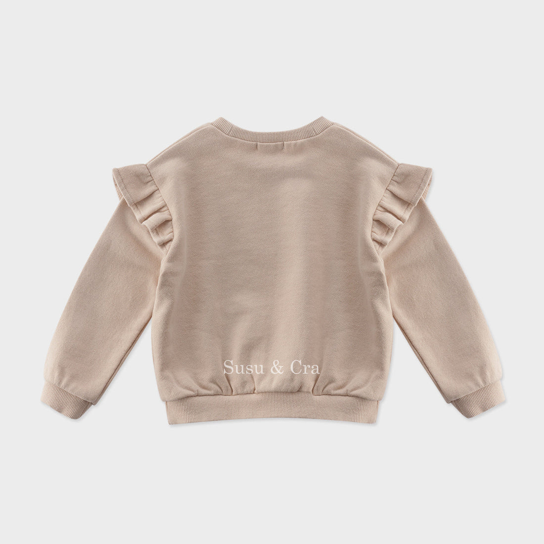 Susu and Cra sweatshirts Susu and Cra Maybell Frill Sweatshirt - Pink Beige