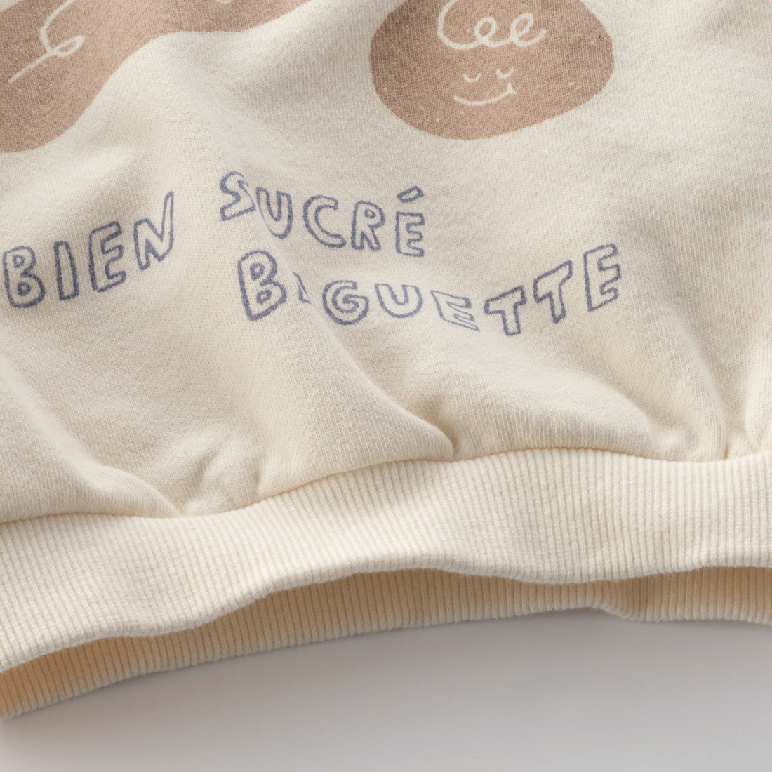 Susu and Cra sweatshirts Susu and Cra Mini Baguette Sweatshirt - Cream