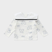 Susu and Cra tees Susu and Cra Mini Rigolo Sailor T-Shirts - White