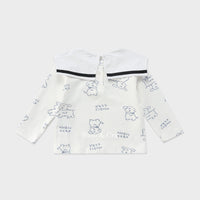 Susu and Cra tees Susu and Cra Mini Rigolo Sailor T-Shirts - White