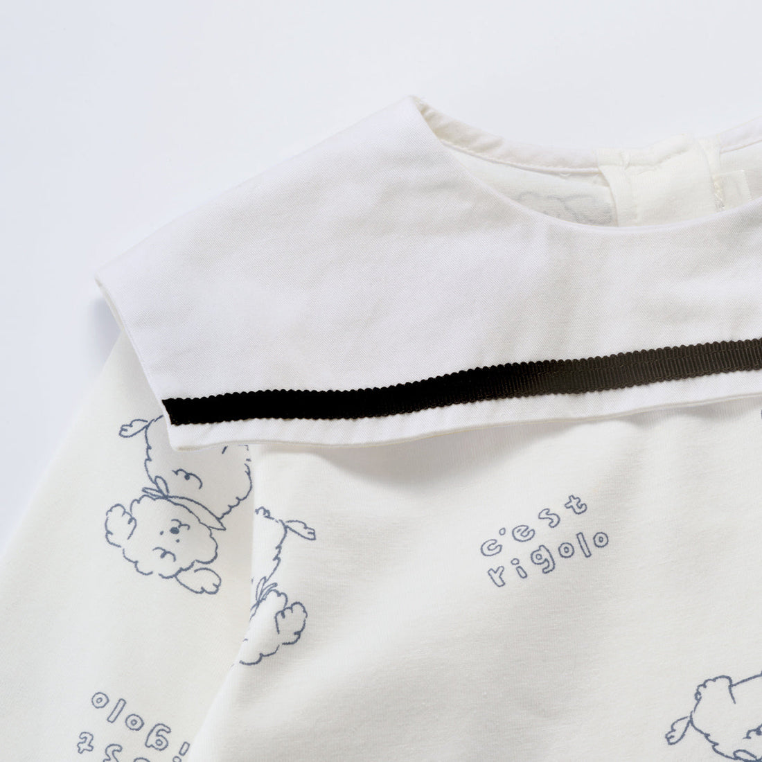 Susu and Cra tees Susu and Cra Mini Rigolo Sailor T-Shirts - White
