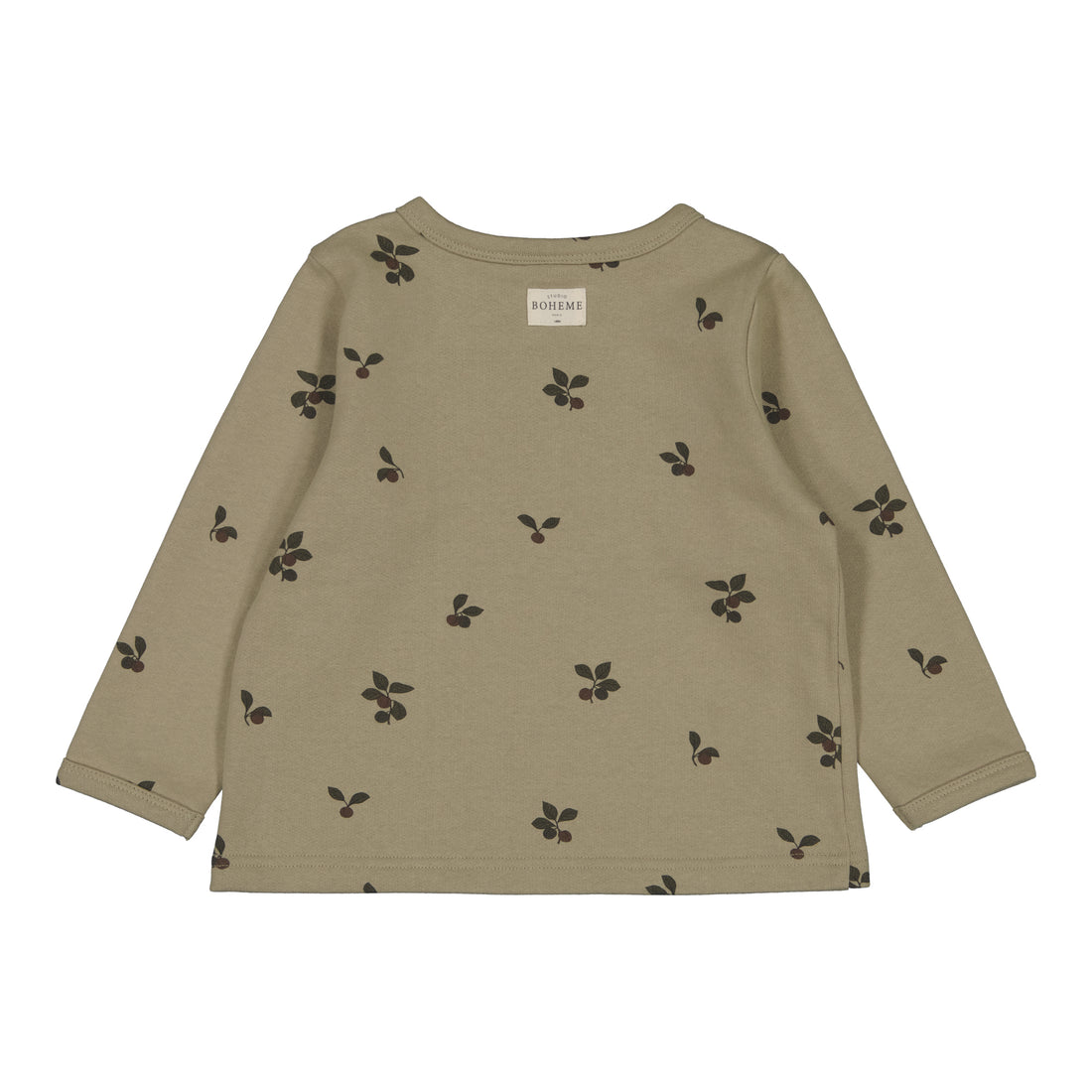 Studio Boheme Khaki Plums Print Noe Sweatshirt