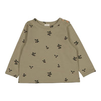 Studio Boheme Khaki Plums Print Noe Sweatshirt