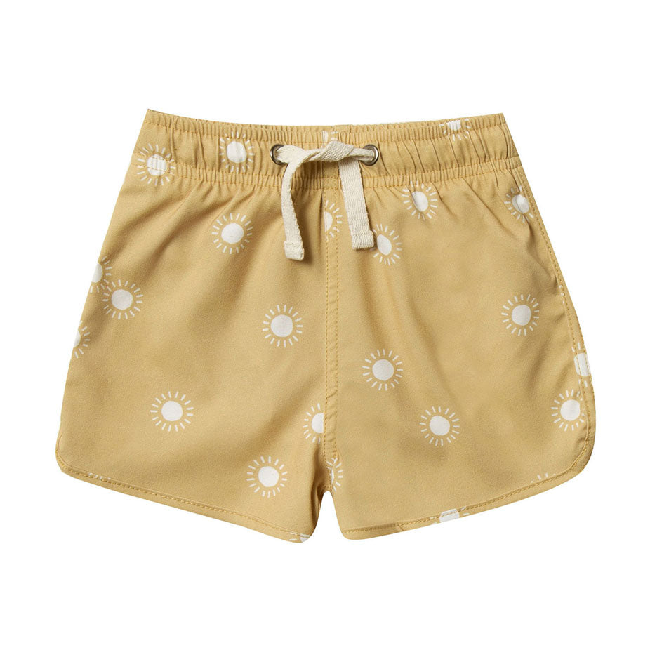 Rylee and Cru Citron Sunburst Swim Trunks