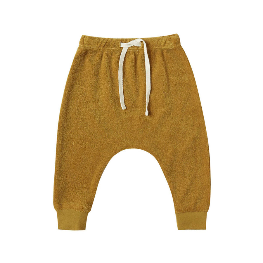 Quincy Mae Ochre Terry Cloth Sweatpants