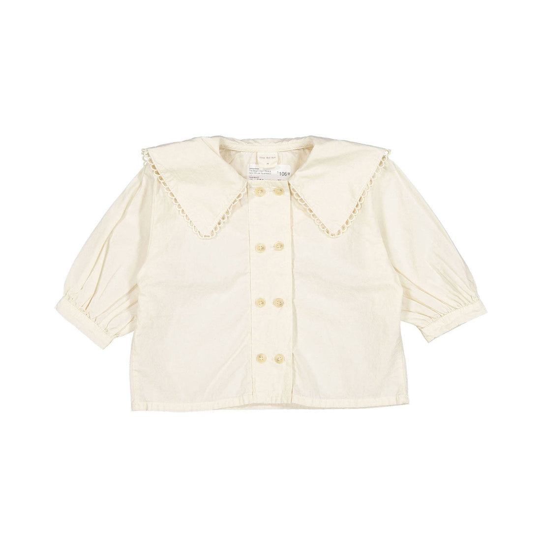 THE BEIGE blouses The Beige Cream Square Sailor Blouse