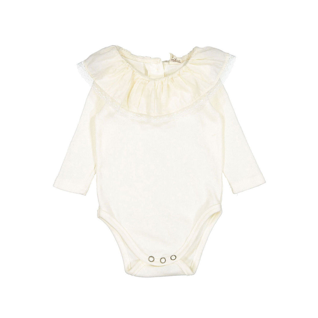 THE BEIGE bodysuits The Beige Cream Frill Lace Bodysuit