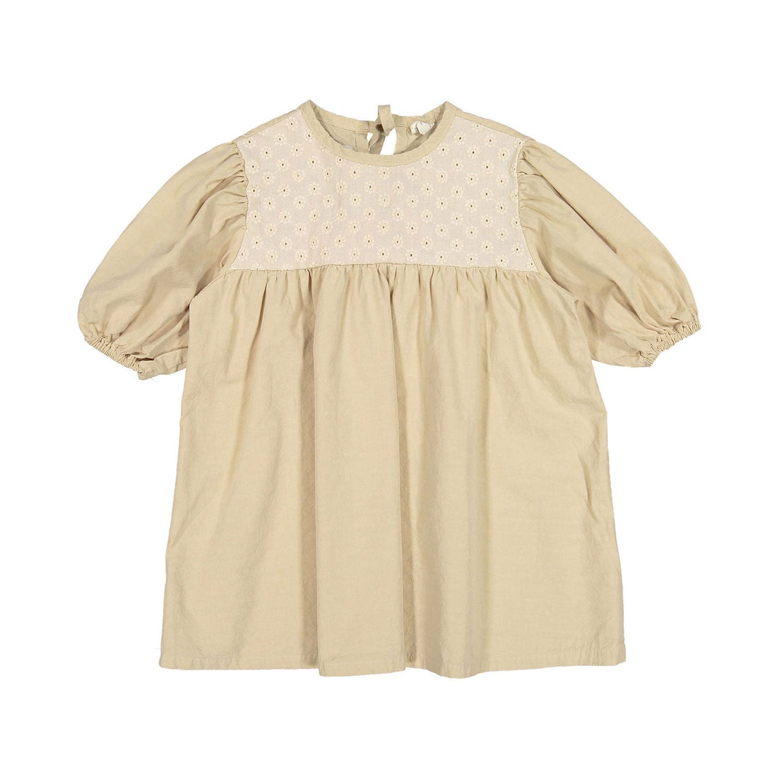 THE BEIGE dresses The Beige Beige Flower Lace Dress