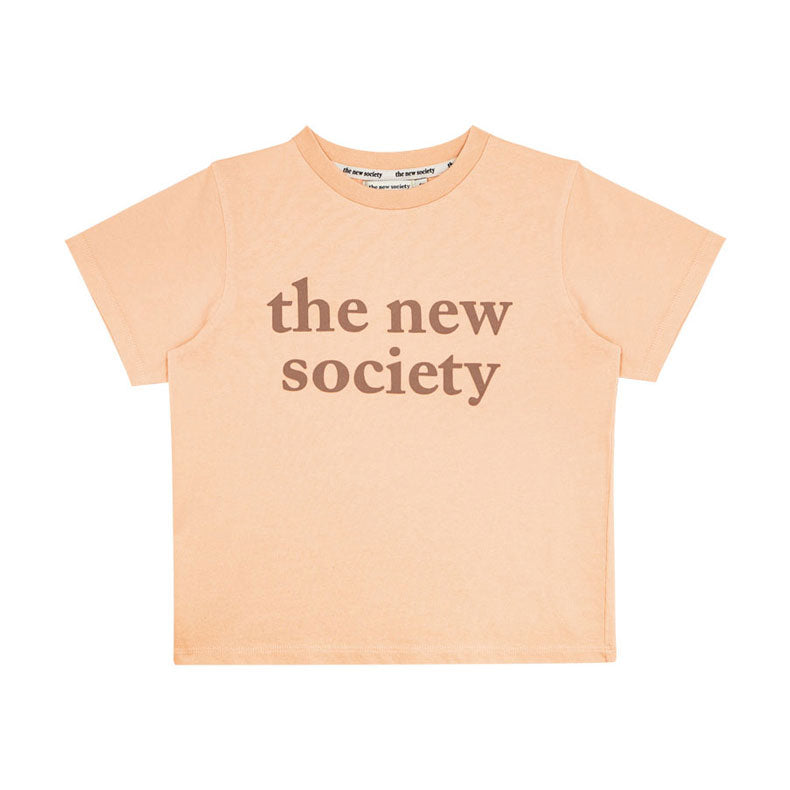 The New Society tees The New Society  Apricot Logo Print Tee